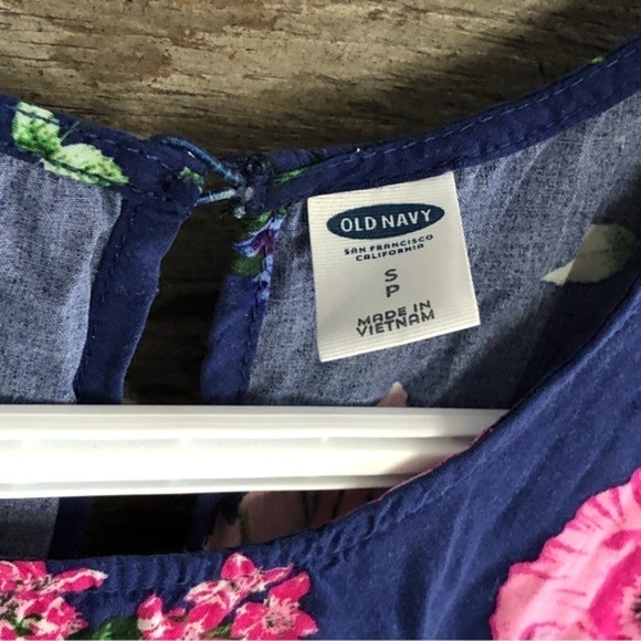 OLD Navy Size Small Navy Floral Sleeveless Dress - Picture 4 of 5